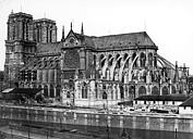 Paris : Cathdrale Notre-Dame. - Ensemble sud, avant la flche / Baldus, Edouard