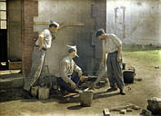 Soissons : POILUS FAISANT LA POPOTE EN PLEIN AIR / Cuville, Fernand